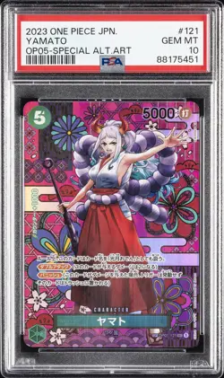 2023 ONE PIECE JPN OP05-AWAKENING OF THE NEW ERA #121 YAMATO PSA 10 - Image 1