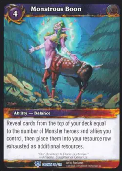 World of Warcraft TCG Monstrous Boon - Crown of the Heavens 15/198 - Image 1