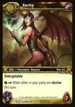 Moderate Play WoW TCG Sarlia The Hunt for Illidan World of Warcraft - Image 1