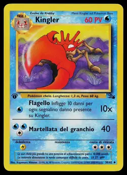 Pokemon Card Fossil Kingler 38/62 ITALIAN 1st Edition - Image 1