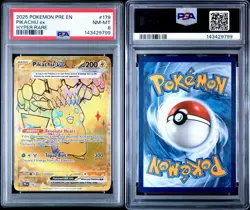 2025 Prismatic Evolutions Pikachu ex PSA 8 Hyper Rare #179/131 Pokemon PRE EN - Image 3