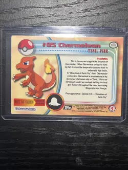 CHARMELEON #05 - Topps Pokemon TV Animation Edition - Black Logo - Image 5