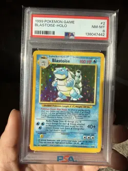 Pokemon Blastoise 002/102 Base Set Holo Rare English PSA 8 1999 - Image 3