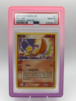 Pokemon Ho-Oh Unseen Forces Rare Basic #27/115 English 2005 PSA 10 low pop 49 - Image 1