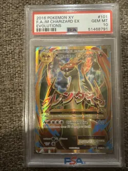 Pokemon TCG M Charizard EX #101/108 2016 Evolutions, PSA Gem MT 10 - Image 1
