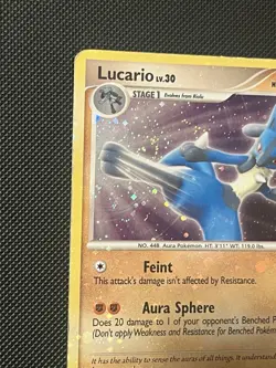Lucario (3/11) DP Trainer Kit - w/swirls - Holo Bleed - MP - Pokemon TCG - Image 2