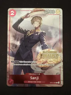 Sanji (Offline Regional 2023) [Finalist] ST01-004 English - One Piece Card - NM - Image 1