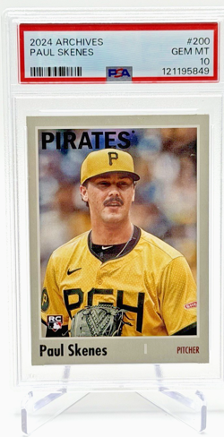 2024 Topps Archives 1970 Topps Paul Skenes #200 PSA 10 GEM MT Rookie RC Pirates - Image 2