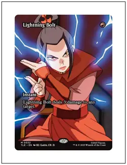 1x Lightning Bolt, Borderless Art, Avatar, Magic MTG NM - Image 1