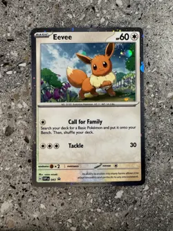 Pokemon TCG Cards Eevee SVP043 Black Star Promo Holo NM - Image 1