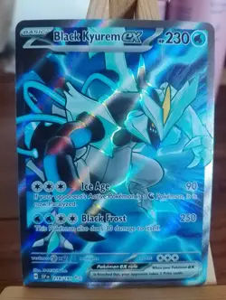 Pokemon TCG Black Kyurem EX Surging Sparks Full Art Holo Ultra Rare 218/191 NM - Image 1