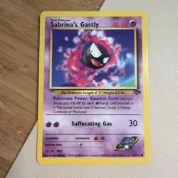 Vintage 2000 Pokemon TCG Gym Challenge SABRINA'S GASTLY 97/132 LP-MP Eng. Unltd. - Image 1