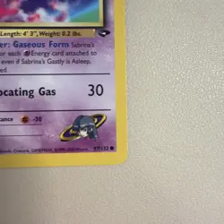 Vintage 2000 Pokemon TCG Gym Challenge SABRINA'S GASTLY 97/132 LP-MP Eng. Unltd. - Image 3