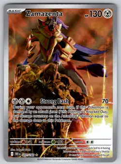 Zamazenta 201/182 Destined Rivals NM Pokemon Illustration Rare - Image 1