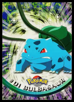 Bulbasaur #01 Pokemon TOPPS Series 1 TV Animation Black Label #3 - Image 1