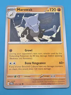 Marowak SV07: Stellar Crown 073/142 Pokemon Card NM - Image 1