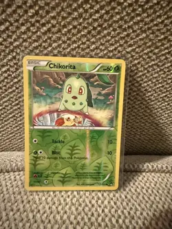Pokemon TCG Single Card Chikorita Reverse Holo 1/122 Breakpoint 2016 - Image 1
