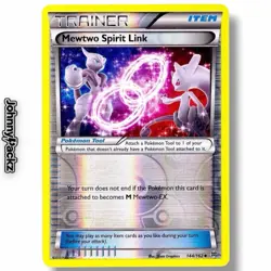 Mewtwo Spirit Link 144/162 - 2015 Breakthrough XY Reverse Holo Pokemon Card VLP - Image 1