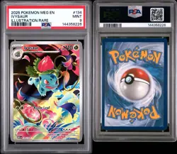 2025 POKEMON MEG EN-MEGA EVOLUTION #134 IVYSAUR ILLUSTRATION RARE PSA 9 - Image 3