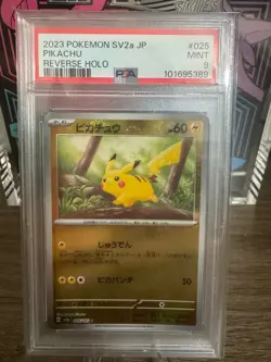 PSA 9 Pikachu 025/165 Pokemon Sv2A-Pokemon 151 Japanese 2023 Reverse Holo - Image 1