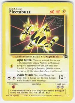 POKEMON ELECTABUZZ 2 WIZARDS BLACK STAR PROMOS HP - Image 1
