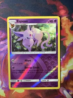 Espeon 89/214 Rare Reverse Holo - Pokemon Sun & Moon Lost Thunder NM Pack Fresh - Image 1