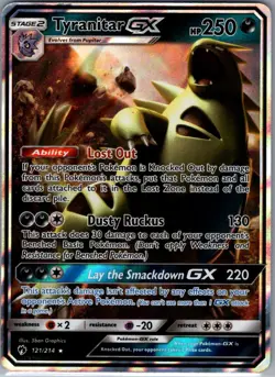 Tyranitar GX 121/214 SM - Lost Thunder - Pokemon Card - NM - Image 1