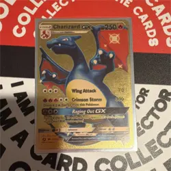 Pokemon Charizard GX SV49/SV94 Gold Metal Shiny Holo Rare Full Art Card - Image 1