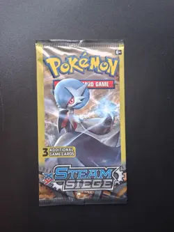 XY Steam Siege 3 Card Mini Booster Sealed Unweighed Pokemon Cards - Image 1
