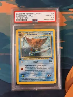 Kabutops 6/75 1st Edition Holo Rare Neo Discovery Pokemon Tcg PSA 8.5 NM - Image 1
