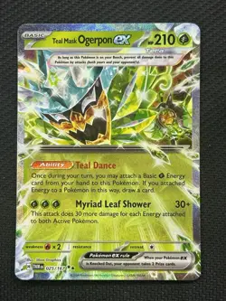 Pokemon Teal Mask Ogerpon ex 025/167 Twilight Masquerade Double Rare Holo - Image 1