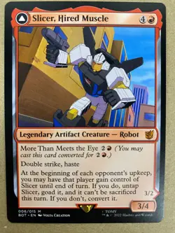 MTG 1x Slicer, Hired Muscle # 6 Universes Beyond Transformers Magic the x1 NM - Image 1