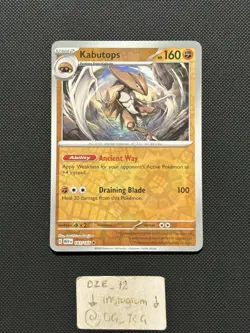 Pokemon ENGLISH - 151 - Kabutops - 141/165 - Reverse Holo - M/NM - Image 1