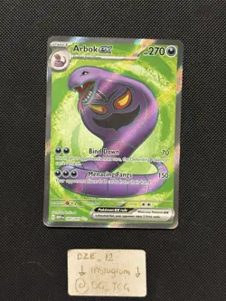 Pokemon ENGLISH - 151 - Arbok Ex - 185/165 - Full Art Rare - MINT - Image 1