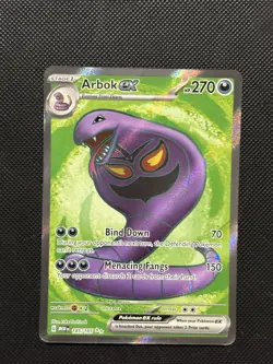 Pokemon ENGLISH - 151 - Arbok Ex - 185/165 - Full Art Rare - MINT - Image 2