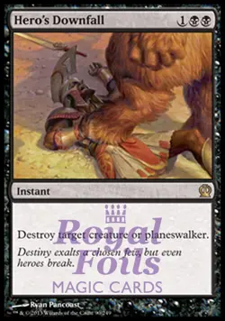 Hero's Downfall 1x FOIL THS MTG Theros Rare MINT black - Image 1