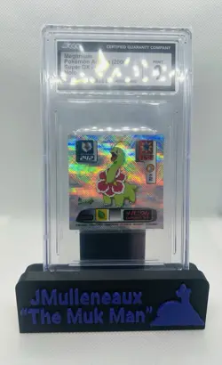 2000 Pokemon Meganium Amada Super DX Laser Holo Sticker CGC 9 - Image 2