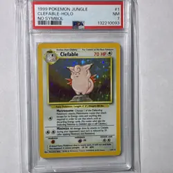PSA 7 Near Mint Clefable HOLO NO SYMBOL ERROR Pokemon Jungle WOTC 1999 1/64 - Image 1