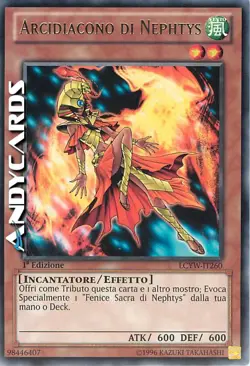 excellent • ARCIDIACONO DI NEPHTYS • (Hand Of) • Rara • LCYW IT260 • 1Ed Yugioh! - Image 1