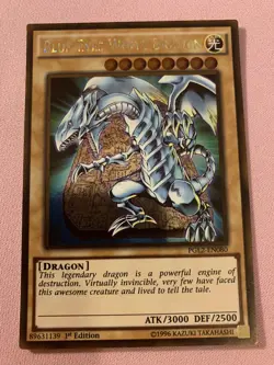 Yu-Gi-Oh! Blue-Eyes White Dragon PGL2-EN080 Gold Rare 1st Ed Near Mint - Image 1