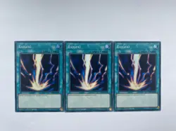 3x RA05-EN110 Raigeki Super Rare 1st Ed YuGiOh Playset - Image 1