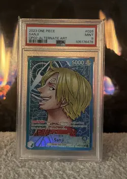 Sanji 2023 One Piece OP02-026 Sanji Alt Art Leader Paramount War - Sanji PSA 9 - Image 1