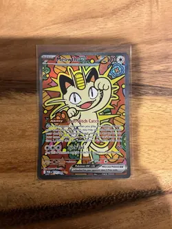 Pokemon TCG Meowth EX 121/88 SIR Special Illustration Rare Perfect Order - Image 1