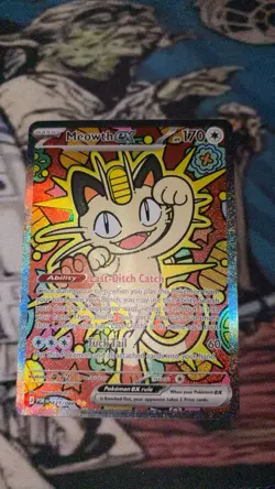 Pokemon TCG Meowth EX 121/88 SIR Special Illustration Rare Perfect Order UK - Image 1