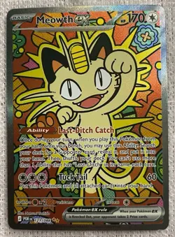 Pokemon TCG Meowth EX 121/88 SIR Special Illustration Rare Perfect Order - Image 1