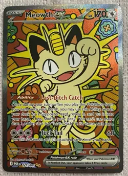 Pokemon TCG Meowth EX 121/88 SIR Special Illustration Rare Perfect Order - Image 2