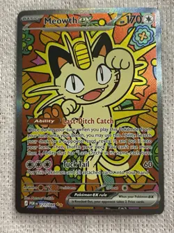 Pokemon TCG Meowth EX 121/88 SIR Special Illustration Rare Perfect Order - Image 3