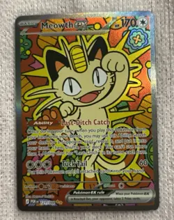 Pokemon TCG Meowth EX 121/88 SIR Special Illustration Rare Perfect Order - Image 4