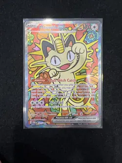 Pokemon TCG Meowth EX 121/88 SIR Special Illustration Rare Perfect Order - Image 1