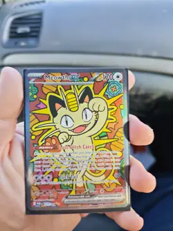 Meowth EX SIR Full Art Holo Rare Pokemon TCG 121/088 Meowth EX Perfect Order - Image 1